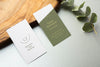 High Angle Business Cards And Plant Psd