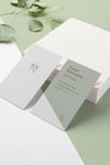 High Angle Business Cards With Leaves Psd
