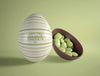 High Angle Chocolate Egg With Candies Inside Psd