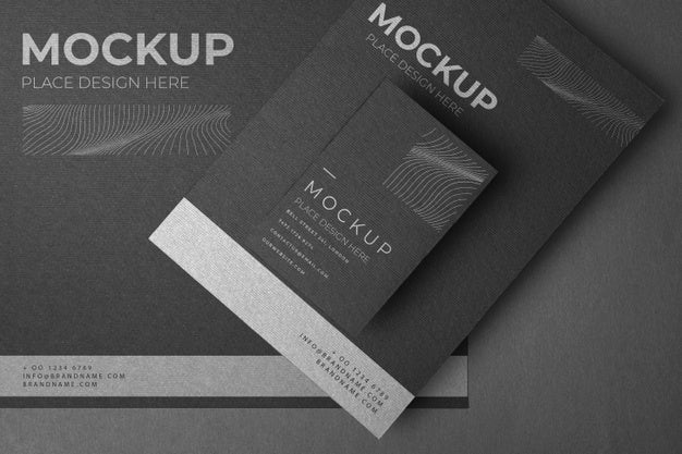 High Angle Corporation Stationery Mock-Up Assortment Psd