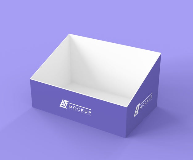 High Angle Creative Purple Exhibitor Mock-Up Psd