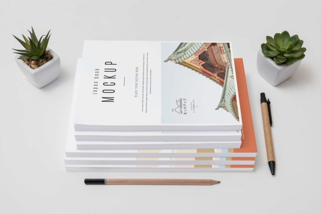 High Angle Desk Arrangement Psd