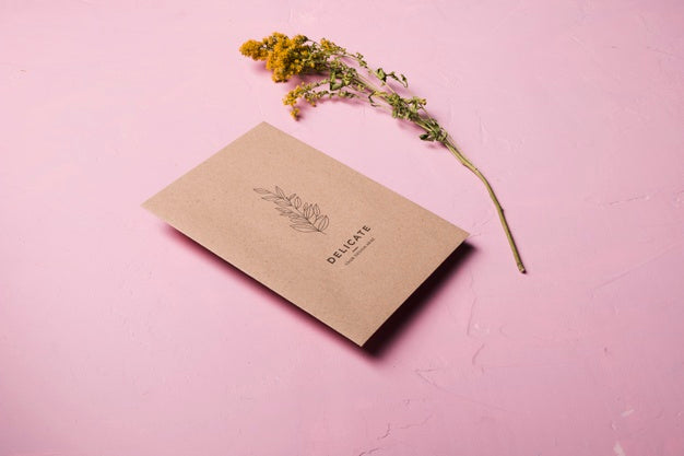 High Angle Envelope Design With Flower Psd