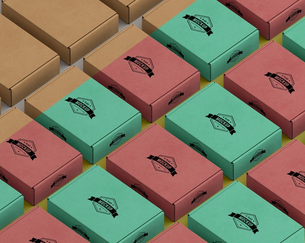 High Angle Isometric Boxes Arrangement Psd