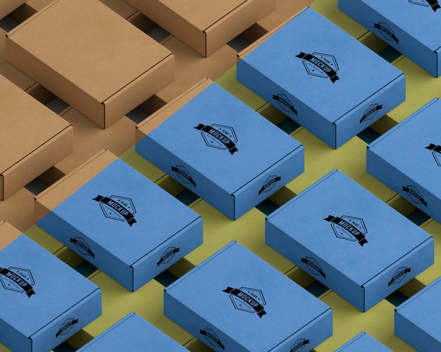 High Angle Isometric Packs Arrangement Psd