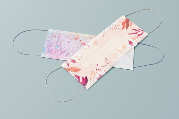 High Angle Masks With Colorful Pattern Psd