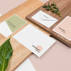 High Angle Minimal Stationery And Leaves Psd