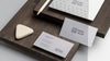 High Angle Mock-Up Stationery On Wood Composition Psd