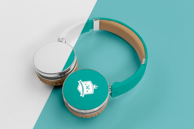 High Angle Of Back To School Headphones Psd
