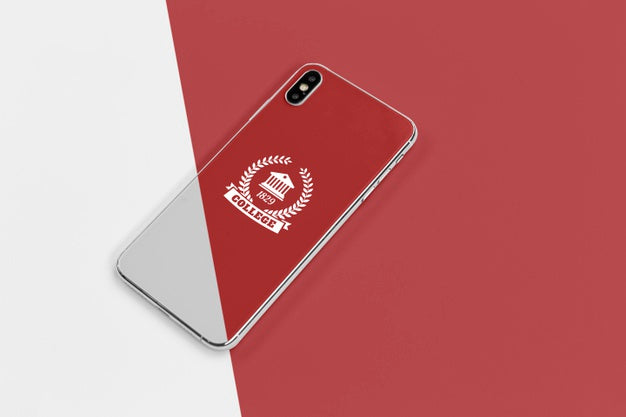 High Angle Of Back To School Smartphone Psd
