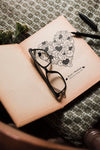 High Angle Of Book With Glasses And Pen Psd