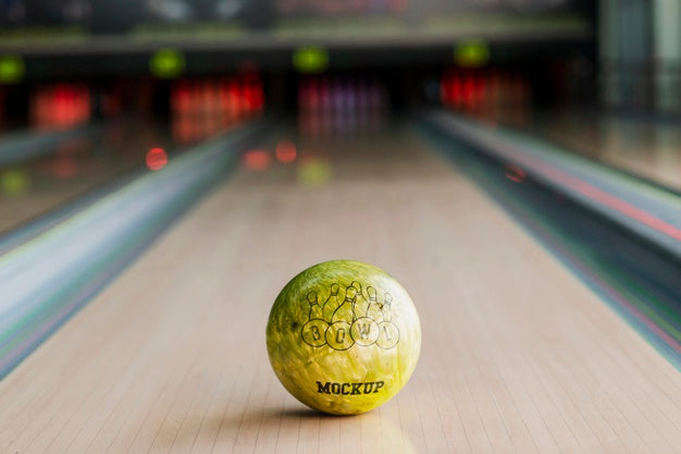 High Angle Of Bowling Ball On Lane Psd