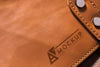 High Angle Of Brown Leather Surface Mock-Up Psd