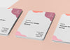 High Angle Of Business Cards With Braille Psd