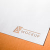 High Angle Of Business Mock-Up Card On Coarse Paper Psd