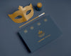High Angle Of Carnival Invitation Mask And Paint Brush Psd