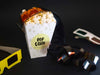 High Angle Of Cinema Glasses With Popcorn And Film Psd