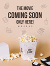 High Angle Of Cinema Popcorn With Clapperboard Psd
