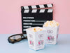 High Angle Of Clapperboard With Cinema Popcorn Psd