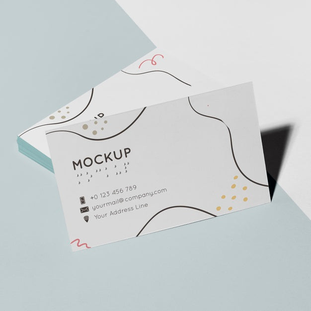 High Angle Of Corporate Identity With Braille Psd