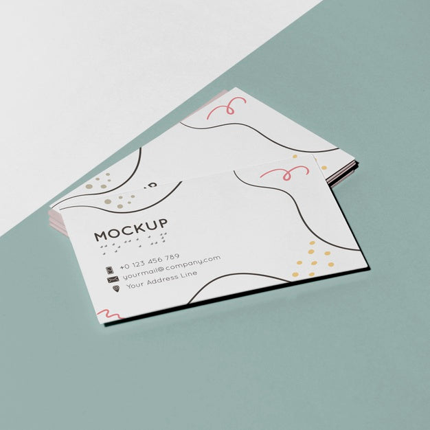 High Angle Of Corporate Identity With Braille Writing Psd