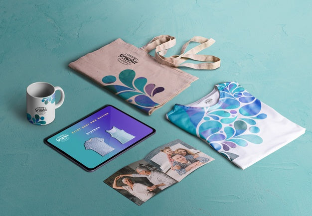 High Angle Of Creative Graphic Designer Desk Psd