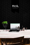 High Angle Of Desk With Laptop And Plant Pot Psd