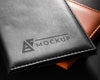 High Angle Of Leather Agendas Mock-Up Psd