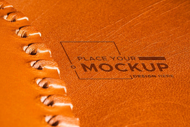 High Angle Of Leather Surface With Weaving Psd