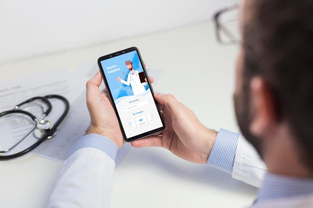 High Angle Of Medical Concept Mock-Up Psd