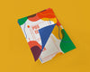 High Angle Of Multicolored Papers Psd