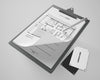 High Angle Of Notepad Mock-Up With Cards And Pen Psd