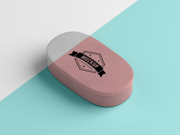 High Angle Of Packaging Box Mock-Up Psd