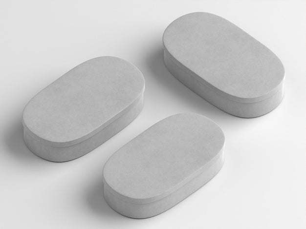 High Angle Of Packaging Box Mock-Up Psd