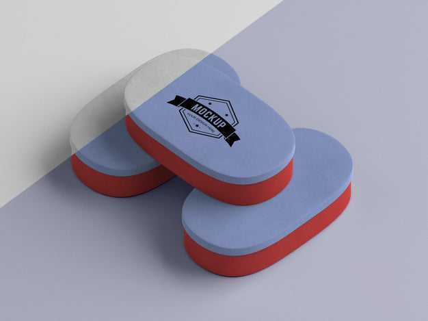 High Angle Of Packaging Box Mock-Up Psd