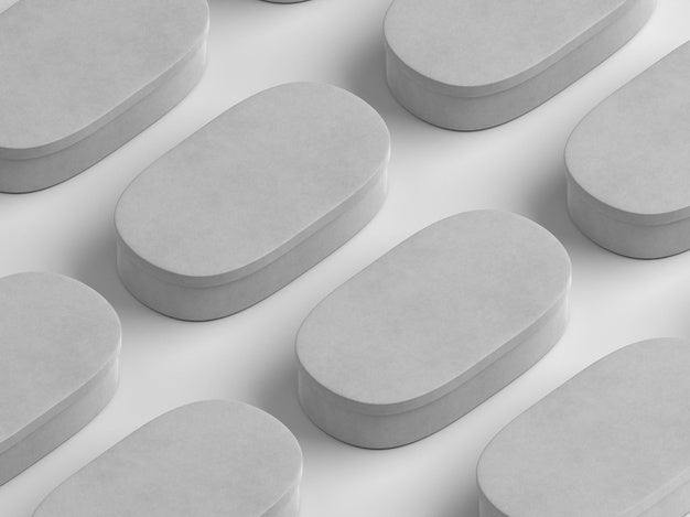 High Angle Of Packaging Box Mock-Up Psd