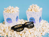 High Angle Of Popcorn With Glasses Psd