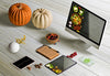 High Angle Of Thanksgiving Scene Creator On Wooden Table Psd