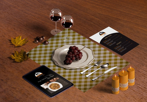 High Angle Of Thanksgiving Scene Creator Psd