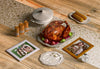 High Angle Of Thanksgiving Scene Creator With Frames Mock-Up Psd