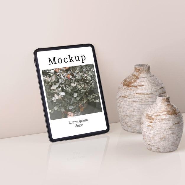 High Angle Of Vases As House Decor Psd