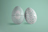 High Angle Painted Eggs For Easter Psd