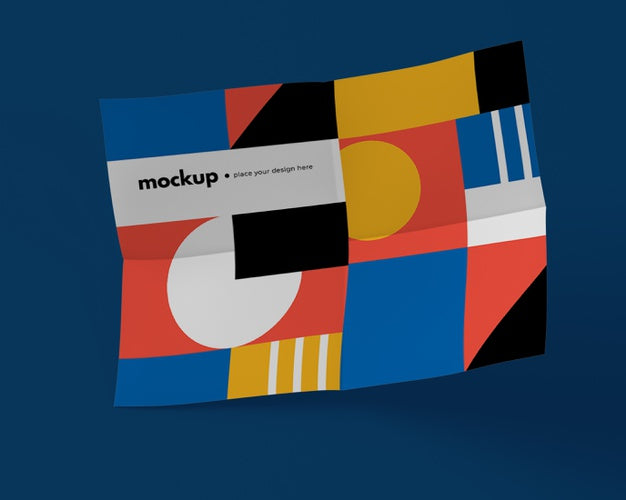 High Angle Paper Sheet With Geometric Pattern Psd