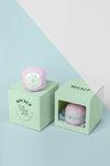 High Angle Pink Bath Bombs And Green Boxes Psd