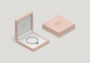 High Angle Pink Jewelry Box With Black Bracelet Psd