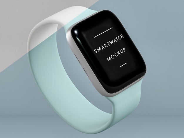 High Angle Presentation For Smartwatch With Screen Mock-Up Psd