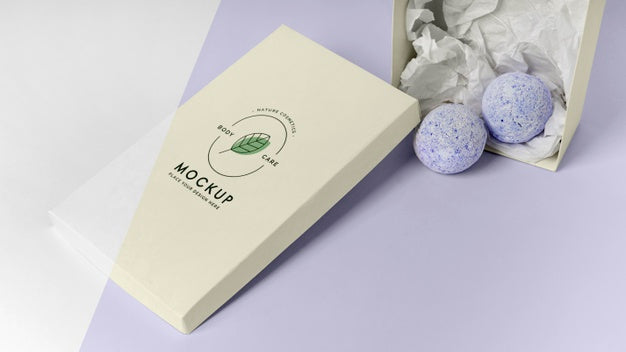 High Angle Purple Bath Bombs And Box Psd