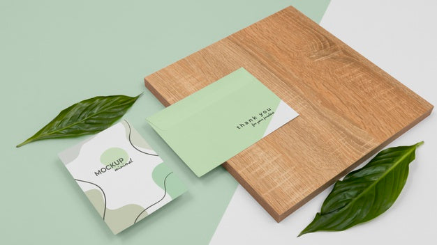 High Angle Stationery Mockup Arrangement Psd