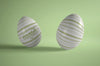 High Angle Two Easter Eggs On Table Psd