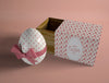 High Angle Wrapped Egg With Box Psd